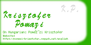 krisztofer pomazi business card